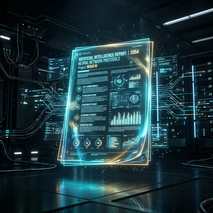 Illustration of an AI resume analysis report